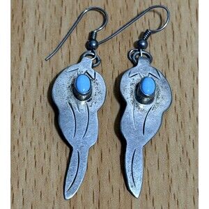 Vintage Turquoise Signed J.B. Platero Native Earrings